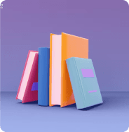 a row of books